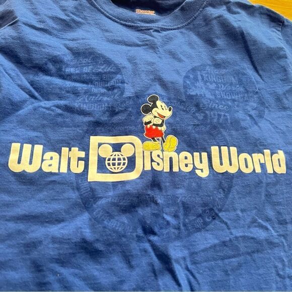 Disney Walt Disney World Blue Short Sleeve Shirt Women’s Small - Picture 3 of 3